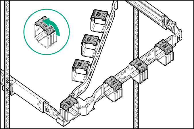 ケーブルマネジメントアームを取り付ける | HPE ProLiant ML350 Gen10
