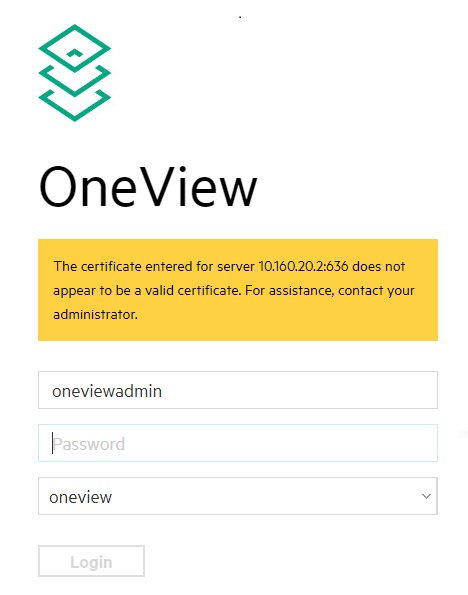 Информационный бюллетень HPE OneView вход в Active Directory  