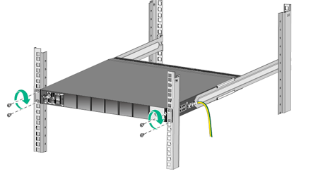 HPE FlexFabric 5945 Switch Series - Mounting the Switch in the Rack