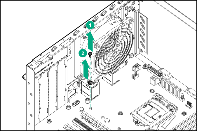 M.2 SSD/専用iLO/シリアルポート対応ボードの取り付け | HPE ProLiant