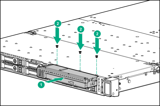 SFF（2.5型）へのODDの取り付け | HPE ProLiant DL325 Gen10 Plus