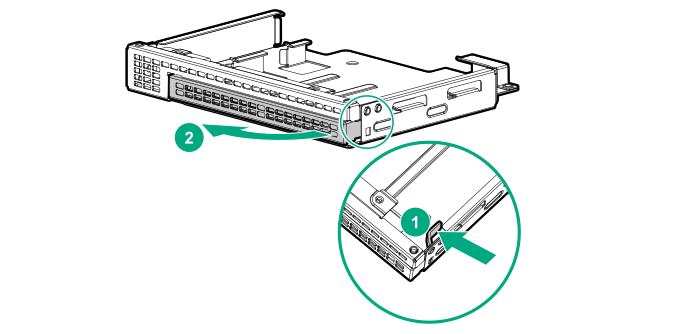 SFF（2.5型）へのODDの取り付け | HPE ProLiant DL325 Gen10 Plus