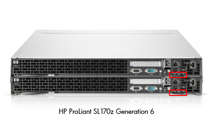 HP ProLiant SL シリーズ - サーバー本体のシリアル番号/製品型番の