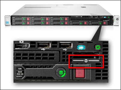 HP ProLiant Gen 8 シリーズ - シリアル番号、iLO 情報の記載された