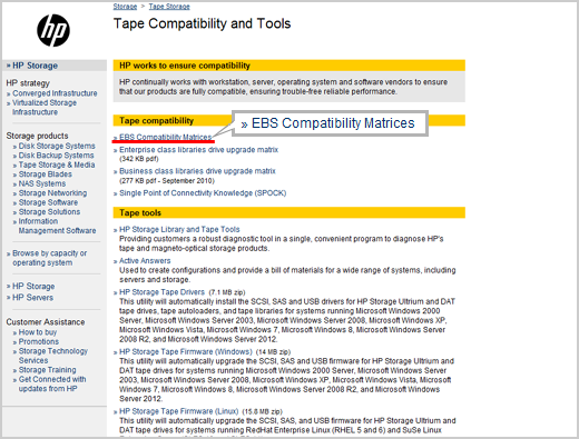 HP StorageWorks テープストレージ製品 - テープオートローダーや