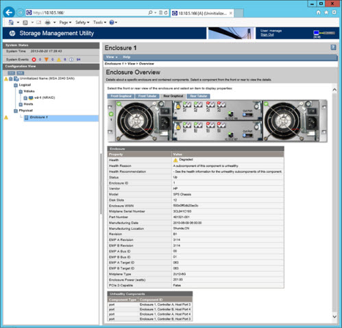 カスタマーアドバイザリ: HP MSA 2040 SANストレージアレイ - iSCSI