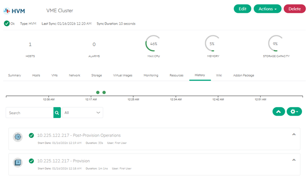 VM Essentials manager initial setup