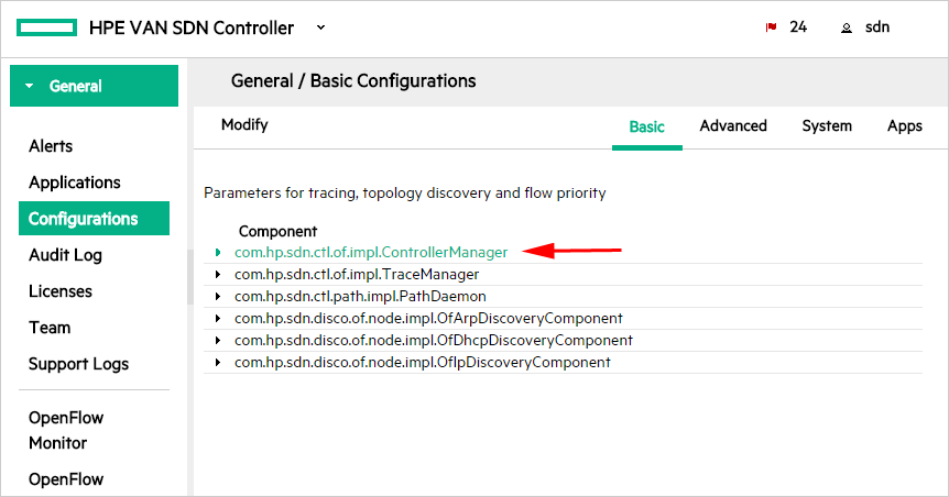 Components that reference OpenFlow keystore and truststore