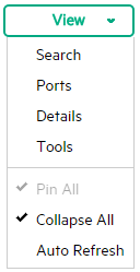 Topology View Menu