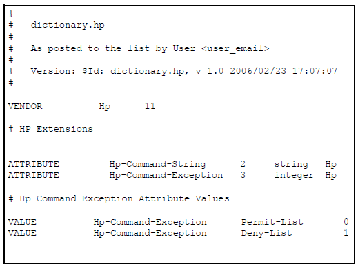 Example dictionary file