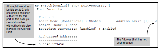 Adding an authorized device to a port