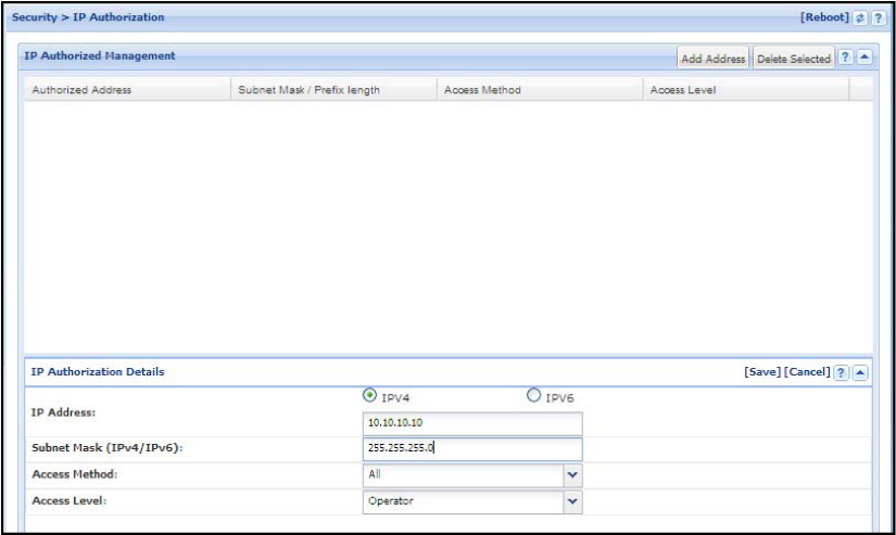 Configuring Authorized manager access method in the WebAgent