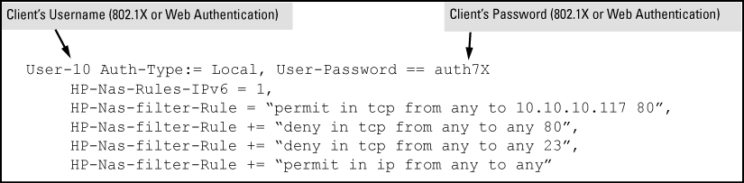 Configuring a FreeRADIUS server to filter IPv4 traffic for a client with the correct credentials