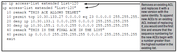 An offline ACL file designed to replace an existing ACL