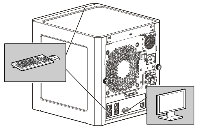 Connecting peripheral devices to a server