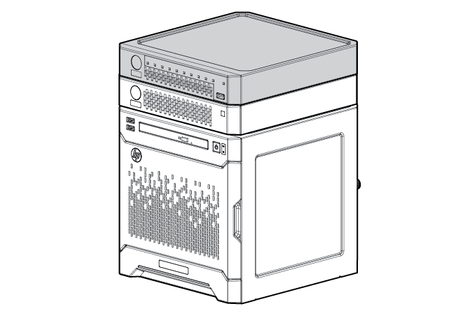 Mounting the router on top of a server stack