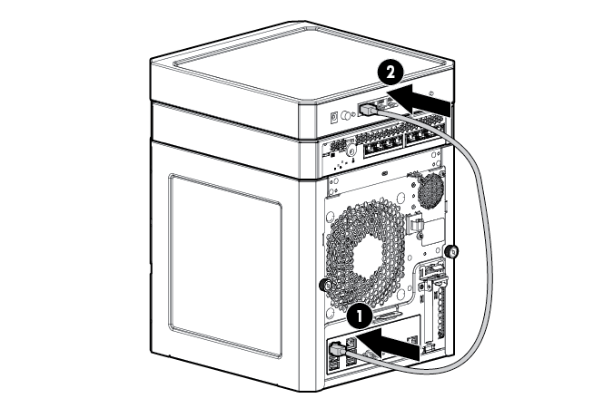 Establishing an Ethernet connection with no iLO functionality between the server and the router