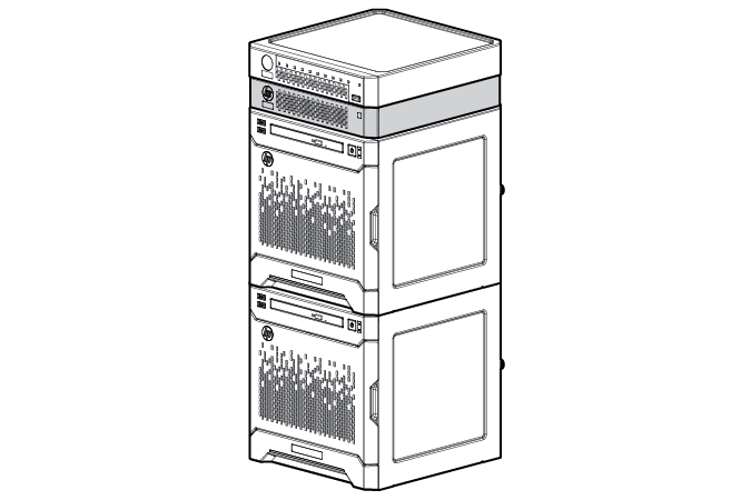 Stacking the switch on top of the server