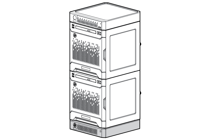 Stacking the switch below the server