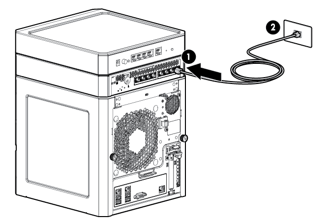 Connecting the Ethernet cable to the switch