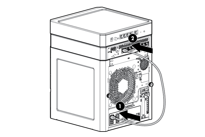 Connecting the switch to the server