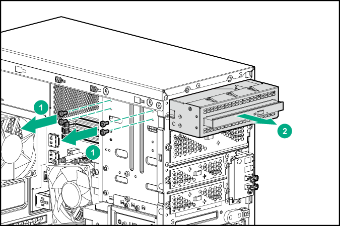 Removing the optical disk drive cage from the chassis